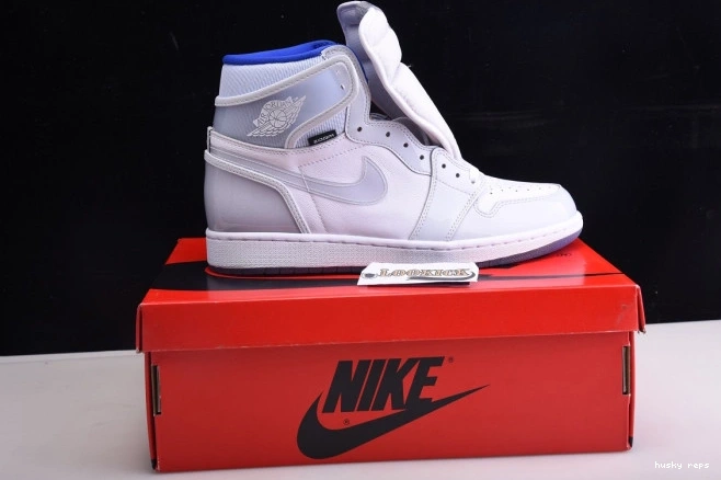 Rep Husky Jordan Racer Blue High CK6637-104 Air White Retro Zoom 1 0709